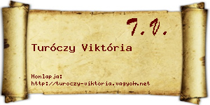 Turóczy Viktória névjegykártya